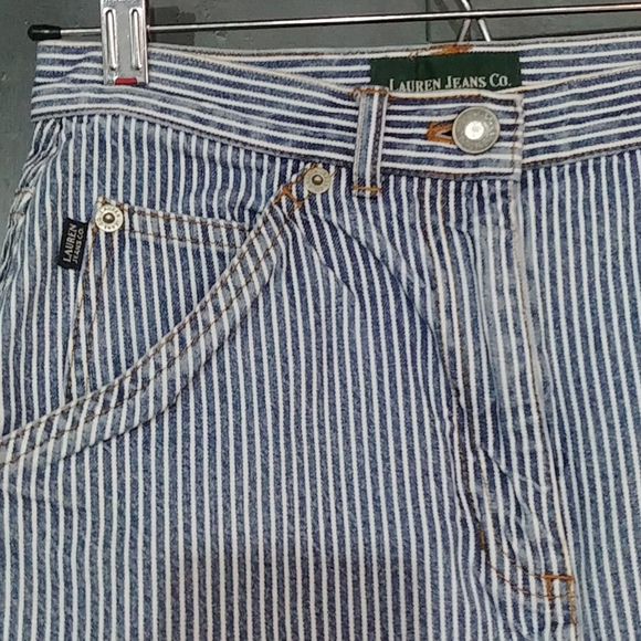 Vtg Lauren Jeans railroad stripe pencil skirt - Picture 4 of 7